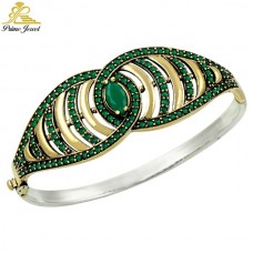 Gümüş Otantik Taşlı Biezik /Bileklik